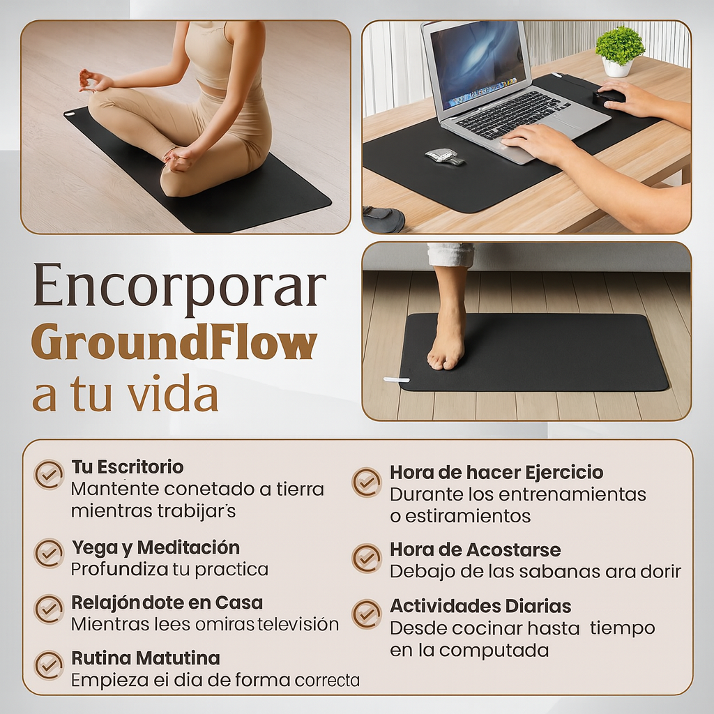 Detalle del material conductor de la esterilla