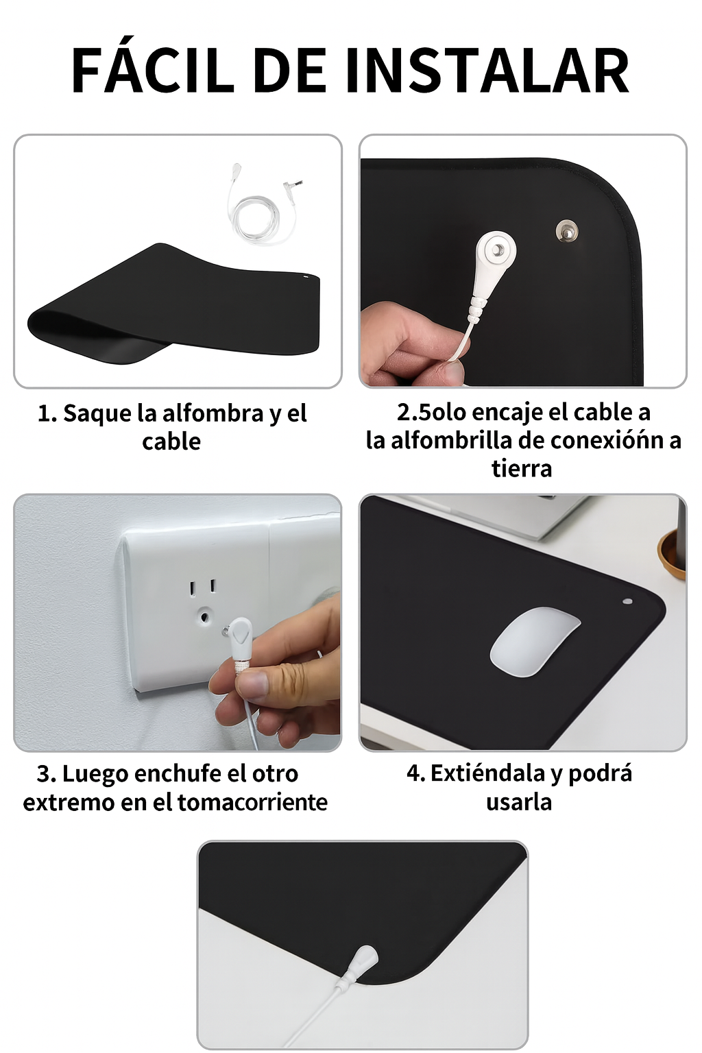 Primer plano del tejido conductor de la esterilla